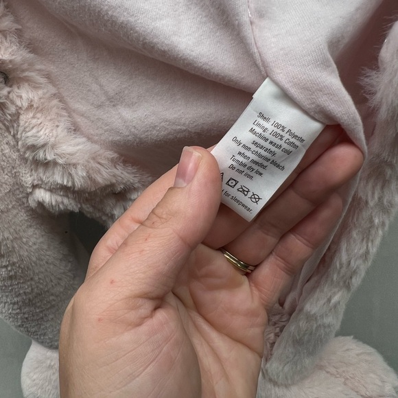 Janie and Jacking soft fleece bunting light pink size 0/3mo - Picture 4 of 8